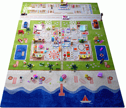 Детский развивающий игровой рельефный 3D ковер Коттеджный домик арт.160Х230