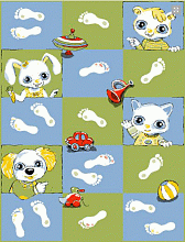 Детский ковер PTT Sorona JOYFUL KIDS Footprints